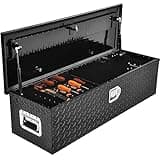 YITAMOTOR 39 Inch Truck Bed Tool Boxes Heavy Duty Aluminum with Sliding Shelf,Diamond Plate ToolBox for Pick Up Truck RV Trailer, Chest Storage Organizer with Lock and Keys