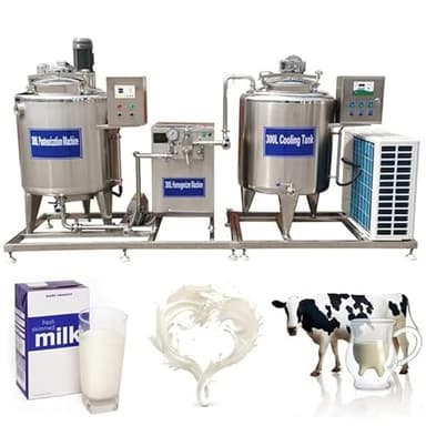200L-400L Multipurpose Commercial Pasteurizer, Stainless Steel Pasteurization Equipment for Raw Milk, Juice, Yogurt, and Cheese, Durable and User-Friendly