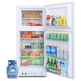 Smad Off Grid Propane Refrigerator, Propane Refrigerator 6.1 cu.ft Gas Fridge, 110V/Propane with Top Freezer, for Garage,RV,Food Truck,Chalets Use