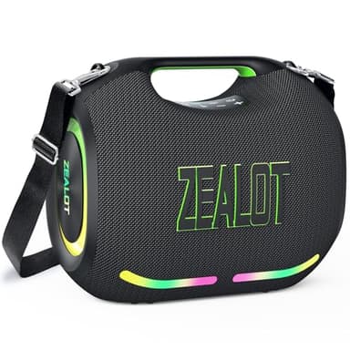 ZEALOT Loud Portable Bluetooth Speaker, 300W Max Loud Wireless with LED Light, Dual Pairing, XBass, Bluetooth 5.3, 48000mAh, Outdoor Waterproof Speaker for Camping, Beach and Party