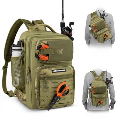 KastKing BlowBak Tactical Sling Tackle Bag-Lightweight Fishing Backpack Storge Fishing Gear and Equipment,Gift for Men