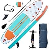 XHYCPY Inflatable Stand Up Paddle Board with SUP Accessories, Anti-Slip EVA Deck, 10’6’’ Inflatable Paddle Boards for Adults and Youth of All Skill Levels