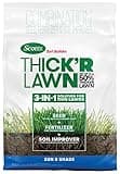 Scotts Turf Builder THICK'R LAWN Grass Seed, Fertilizer, and Soil Improver for Sun & Shade, 1,200 sq. ft., 12 lbs.