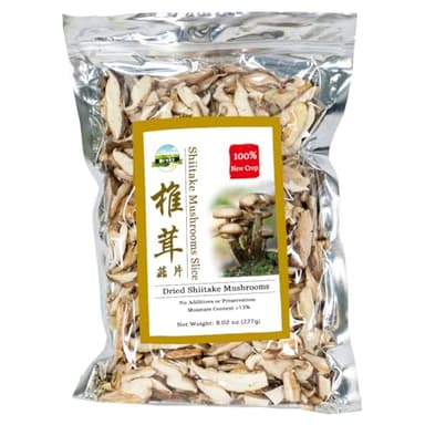 Orsky Dried Shiitake Mushrooms Sliced, Dried Mushrooms for Cooking, Quick Rehydration, Smooth Taste, Fresh and Tender, Vacuum Sealed, No Fumigation Sulfur, 8 Oz