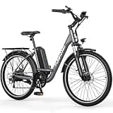 Funhang Electric Bike for Adults, 26" 1000W Peak City Cruiser Ebike, 21.7MPH 50 Miles Commuter Electric Bicycle with 48V 374.4WH Removable Li-ion Battery, Adjustable Stem, Rear Rack, Fenders, 7-Speed