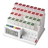 Medcenter FSA HSA Eligible Monthly Pill Organizer System 4 Times a Day, 31 Day Pill Organizer Box with Talking Alarm Reminding System, Monthly Pill Box for Daily Medication, Gift for Mom, Dad, Elderly