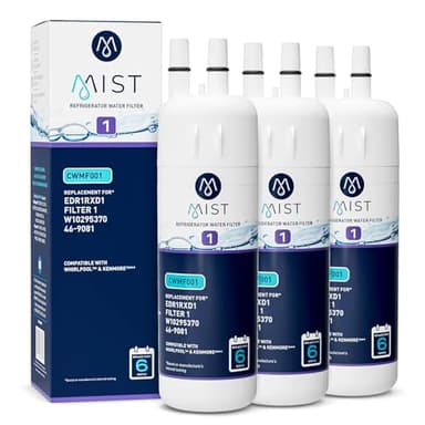 Mist EDR1RXD1 Refrigerator Water Filter Replacement for Everydrop® Filter 1 – Whirlpool® WHR1RXD1 W10295370A, Kenmore® 46-9081 – 3-Pack – NSF 42 & 372 Certified