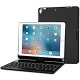 ProCase 360° Rotation Case with Keyboard for iPad 9.7 inch (Old Model), iPad 6th Gen(2018)/ iPad 5th Gen(2017), iPad Pro 9.7"(2016), iPad Air 2(2014)/ iPad Air 1(2013) Wireless Keyboard Cover -Black