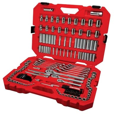 CRAFTSMAN Socket Set, 159 Piece Socket Wrench Set Mechanics Tools 1/4-in., 3/8-in., and 1/2-in(, 6 Point and 12 Point (CMMT12125)
