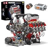 Mould King V8 Engine Model Kit That Runs - MOC Engineering Building Blocks Set With Battery and Motor - STEM Toys for Kids and Adults, 2718 PCS