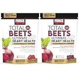 Bundle of Force Factor Total Beets Ultimate Heart Health Blood Pressure Support Chews with CoQ10, Beet Root Powder, Grape Seed Extract, Blood Pressure Supplement for Circulation & Blood Flow, 120 Soft