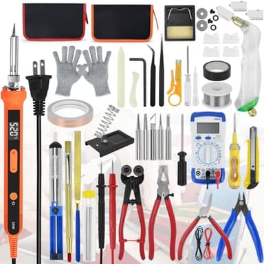 Stained Glass Kits for Adults Complete Stained Glass Supplies with 100W Soldering Iron Kit and Glass Cutter Tool Kit Perfect Stained Glass Starter Kit for Beginners and Experienced Crafters