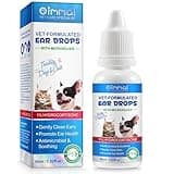 Cat & Dog Ear Infection Treatment Drops - with 1% Hydrocortisone for Dog Yeast Ear Infections - Cat & Dog Ear Cleaner for Itchy Ear Relief-Treats Ear Infections - Prevents Inflammation-2fl oz