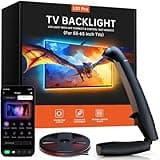 FFJ TV LED Backlight, 14.7ft Cuttable TV Lights That Change with TV for 55-65 Inch Screen and PC Monitor, TV Backlight with Sensor, Smart App Control, Game & Music Sync Color Changing