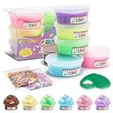 YasTant Easter Slime Kit for Girls and Boys, Safe and Fluffy Slime for Kids, Stress Relief Kids Slime Kits for Toddlers, Easter Gifts for Kids Classroom Pack of 6