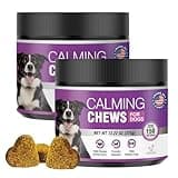 Hemp Calming Chews for Dogs 300 Calming Dog Anxiety and Stress Relief Treats Calm Bites Hemp Oil Sedative for Puppy Sleep Aid Melatonin Fireworks Noise, Thunder, Barking, Vet Visit (Chicken Flavor)