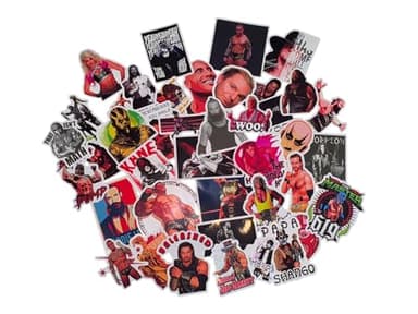dirtybinge 50pcs Wrestling Stickers for Water Bottle, Cool Waterproof Sport Vinyl Stickers for Adult Kids Teen Girl Laptop Bike Guitar Laggage Bicycle Travel Case Helmet Skateboard
