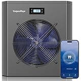 Varpoolfaye 16000 BTU Swimming Pool Heat Pump Electric Pool Heater For Above Ground Pool Heating or Cooling WiFi Control Timer Pool Heater 120V 60Hz