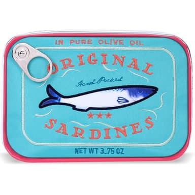 Cessfle Canned Sardines Makeup Bag, Funny Sardine Tin Fish Cosmetic Bag, Creative Cute Makeup Bag Kawaii Pencil Case Pouch, Coquette Make up Pouch for Women…