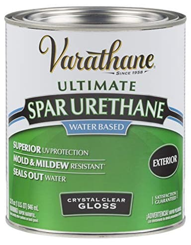 Varathane 250041H Water-Based Ultimate Spar Urethane, Quart, Gloss