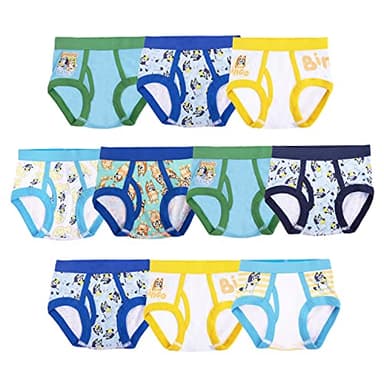 Briefs of 100% Combed Cotton Underwear Briefs, Sizes 18M, 2/3T, 4T, 4, 6, and 8