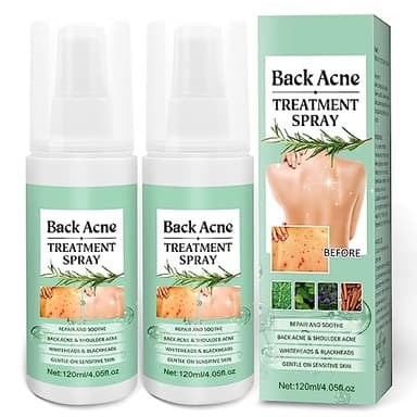 Back Acne Treatment With Herbal Formula, 2% Salicylic Acid & Tea Tree Oil - Body Spray Solution for Acne, 120ml (2PCS)