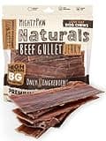 Mighty Paw Naturals Beef Gullet Jerky for Dogs | 100% Natural Beef Gullet Sticks for Small, Medium and Large Breeds. Natural Treat for Large Pets, and Puppies. Dried Dog Treats 14 oz