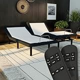 Blissful Nights e3 Split King Adjustable Bed Base Frame with Wireless Remote, Head and Foot Incline with Both Left and Right Sides, Easy Assembly, and 10 Year Warranty