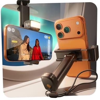 LISEN Airplane Travel Essentials (LED) Cruise Ship Essentials 2026 Women Men Phone Stand Holder for Desk Mount Airplane Gadgets Women Men Long Flight Accessories Photographic Lighting Flash Tubes