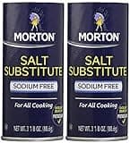Morton Salt Substitute, 3.12 oz, 2 pk