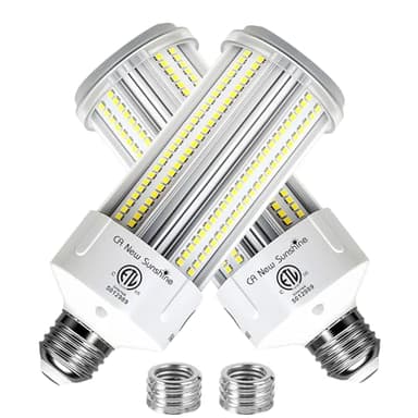 1000W Equivalent LED Corn Light Bulb,2-Pack 100W 15000LM 5000K Daylight White, E26/E39 Base, High Brightness LED Replacement for Garage, Basement, Warehouse, Workshop, Indoor Outdoor Lighting
