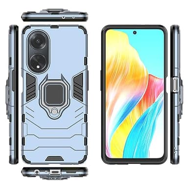 Kukoufey Compatible with Oppo A98 5G Case Cover,Bracket Shell Compatible with Oppo A98 5G CPH2529 Case Blue