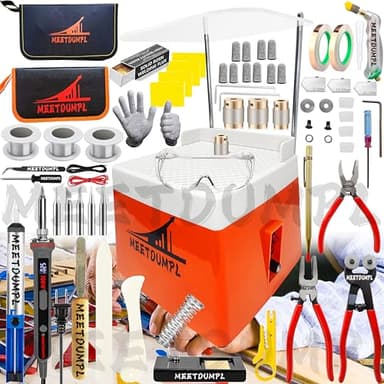 MEETDUMPL Stained Glass Kit，Stained Glass Kits for Adults，Glass Grinder，Stained Glass Grinder，5/8" + 1" Diamond Grinder Bit,100W Soldering Iron Kit,Glass Cutter Tool Kit（Patent has been registered）(7)