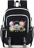 Roffatide Anime Backpack Printed College School Bag Laptop Backpack with USB Charging Port & Headphone Port