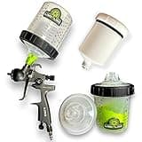 Lime LiNE 1.4 mm PRO HVLP Paint Spray Gun for Automotive Basecoats, Clearcoats and Primers. (Bonus) Disposable Paint Cup Setup