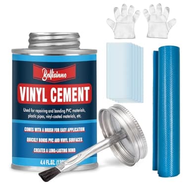 Vinyl Cement, Vinyl Glue for Inflatables, Waterproof Adhesive, High Strength PVC Cement for a Variety of Pool Liners, Tarps, Hot Tubs, Air Mattresses (4.4 oz.)