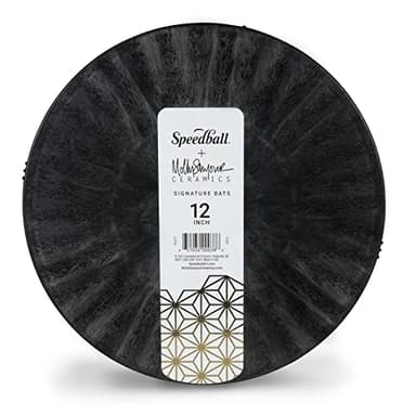 Speedball Sanyour Signature 12 Inch Round Pottery Wheel Bat, Black, for Ceramics and Clay Work