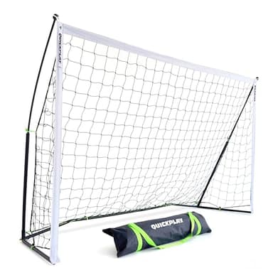 QUICKPLAY Kickster Soccer Goal, Black/White, Fiberglass & Alloy Steel, Ultra Portable [Single]