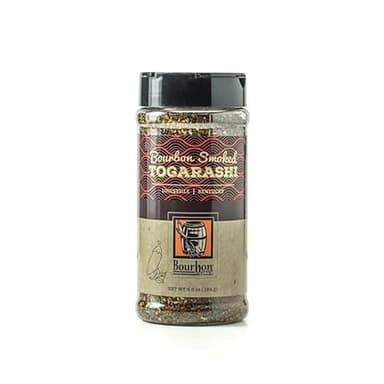 Bourbon Barrel Foods Bourbon Smoked Togarashi, 6 Count of 6.5 oz Jars, Japanese Seven-Spice Blend with Bourbon-Smoked Pepper and Sesame Seeds, Handcrafted in Small Batches