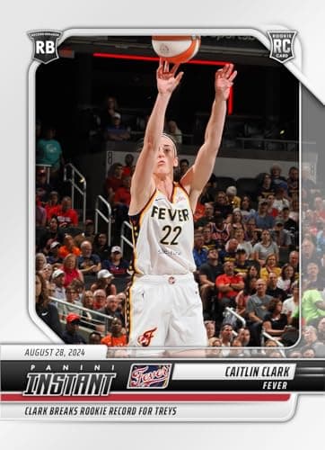 Caitlin Clark #186 RC Panini Instant 2024 WNBA Basketball Rookie Card Indiana Fever - Clark Breaks Record Rookie Treys - Limited to 11,211