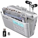 KLIM K7 Cassette Tape Player + Cassette to MP3 Converter + Portable Cassette Player + Walkman Cassette Player + Built-in Microphone & Speaker + Rechargeable Battery + Earphones + 16GB SD Card