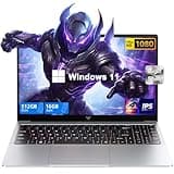 KAIGERR 2025 Laptop, Laptop Computer with Intel Quad-Core Processor(Up to 3.6GHz), 16GB DDR4 512GB SSD Windows 11 Laptop, 15.6" IPS 1080P, Metal Shell, USB3.2,