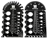 WEN ME210G Metric and Imperial Metal Thread Pitch Multi-Gauge with Carrying Case, Two Pack, Black