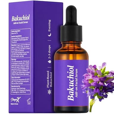 Korean Bakuchiol Serum for Face - High-Potency DIY Mix-in Concentrate - Bakuchiol Plumping Serum - Gentle Retinol Alternative for Wrinkle Reduction - Hydrating & Firming Anti-Aging Skincare