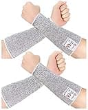 Evridwear Arm Protectors for Thin Skin and Bruising Cut Resistant Arm Sleeves Arm Guards Protective Sleeves for Men Women, 2 Pairs without Thumb Hole L/XL