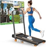Walking Pad Treadmill with 8% Incline & Handle Bar, Under Desk Treadmill Foldable, 3.5HP Walking Pad 300+ LB Capacity, Compact Small Walking Pad for Home Office, with Magnetic Remote, Smart App