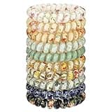 JessLab Spiral Hair Ties for Ladies, 10-Pack Elastic Hair Ties, Cute Plastic Coil Hair Ties, No-Damage Hair Accessory for Women and Children with Thick or Thinning Hair, Mix Color 2