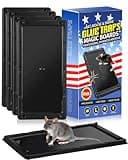 OSVDO Rat Trap, Large Chipmunk Traps, Mouse Glue Traps for Indoor, Super Strong Adhesive Mouse Boards for Mouse Rat Chipmunk, Easy Set Up and Clean - 10 Pack Black Boards