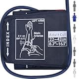 Alcarefam Large Blood Pressure Cuff, 8.7”-16.5” (22-42CM) BP Cuff Compatible with Omron BP Monitor, Replacement Cuff for Adult Big Arms, 7 Connectors