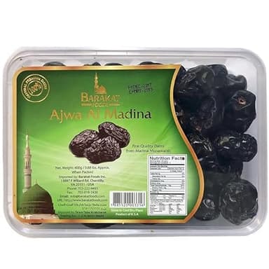 Ajwa Al Madina Dates (from Saudi Arabia) - 400g | Barakat Foods